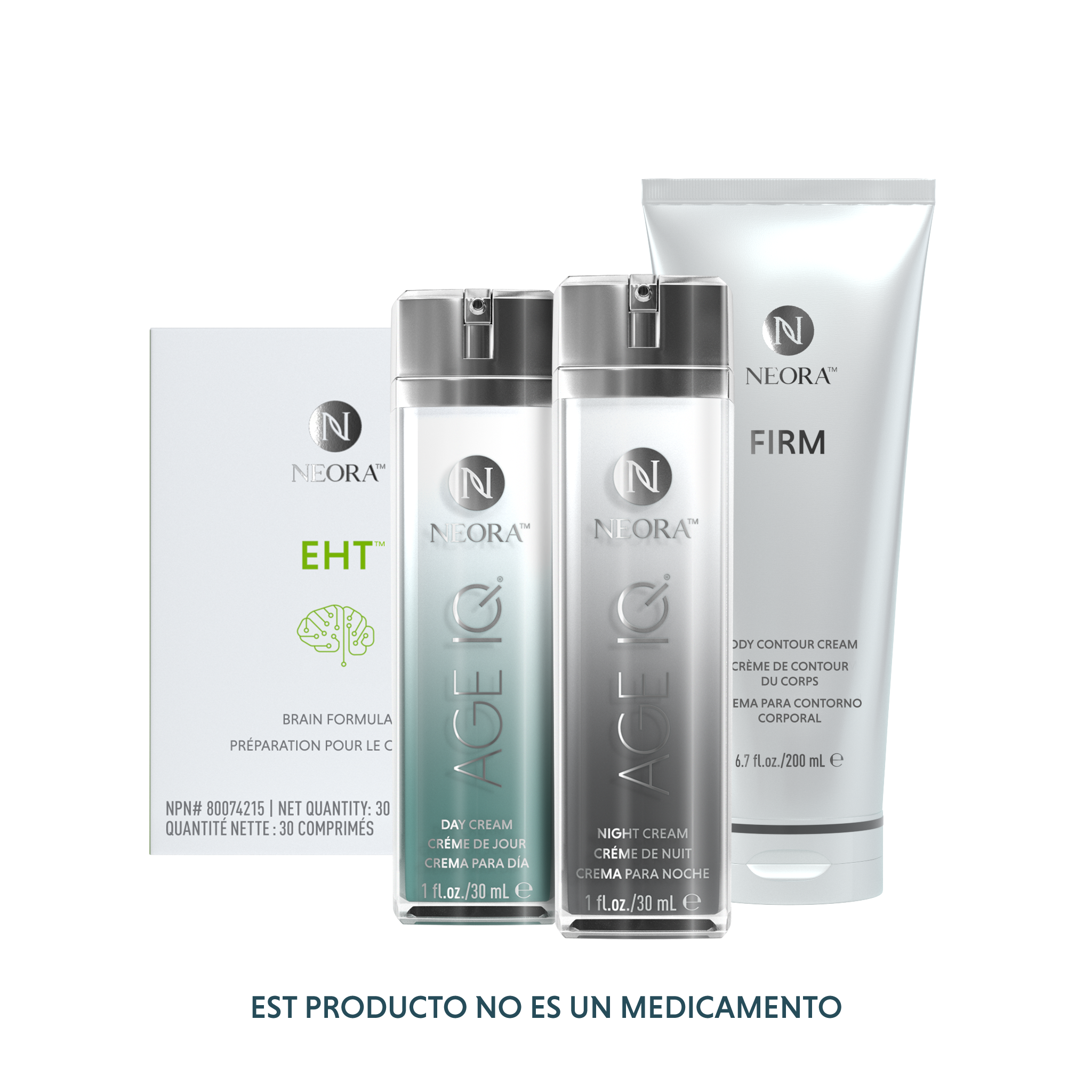 Combo: Crema de noche, Crema de día Age IQ®, Crema Reafirmante e EHT Neora